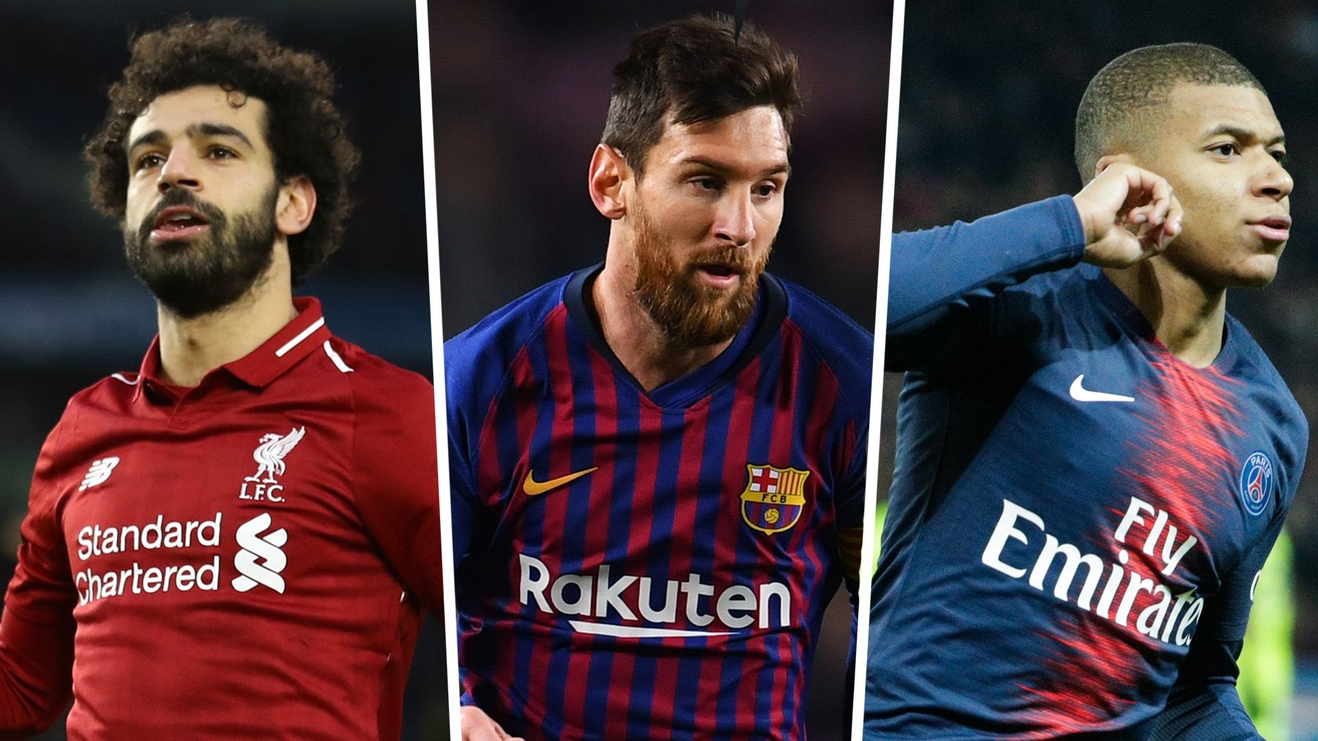 Mohamed Salah Lionel Messi Kylian Mbappe