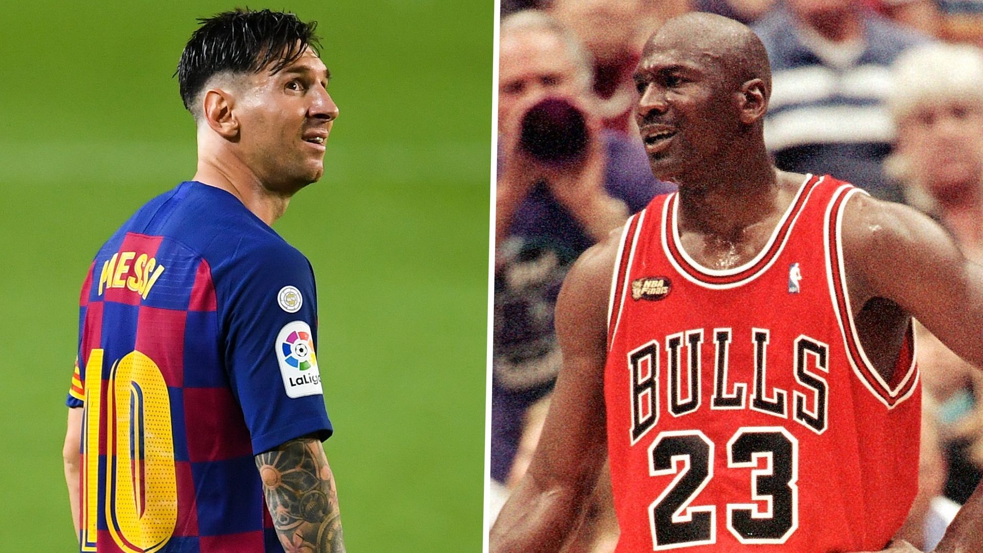 Lionel Messi Michael Jordan Barcelona Chicago Bulls GFX