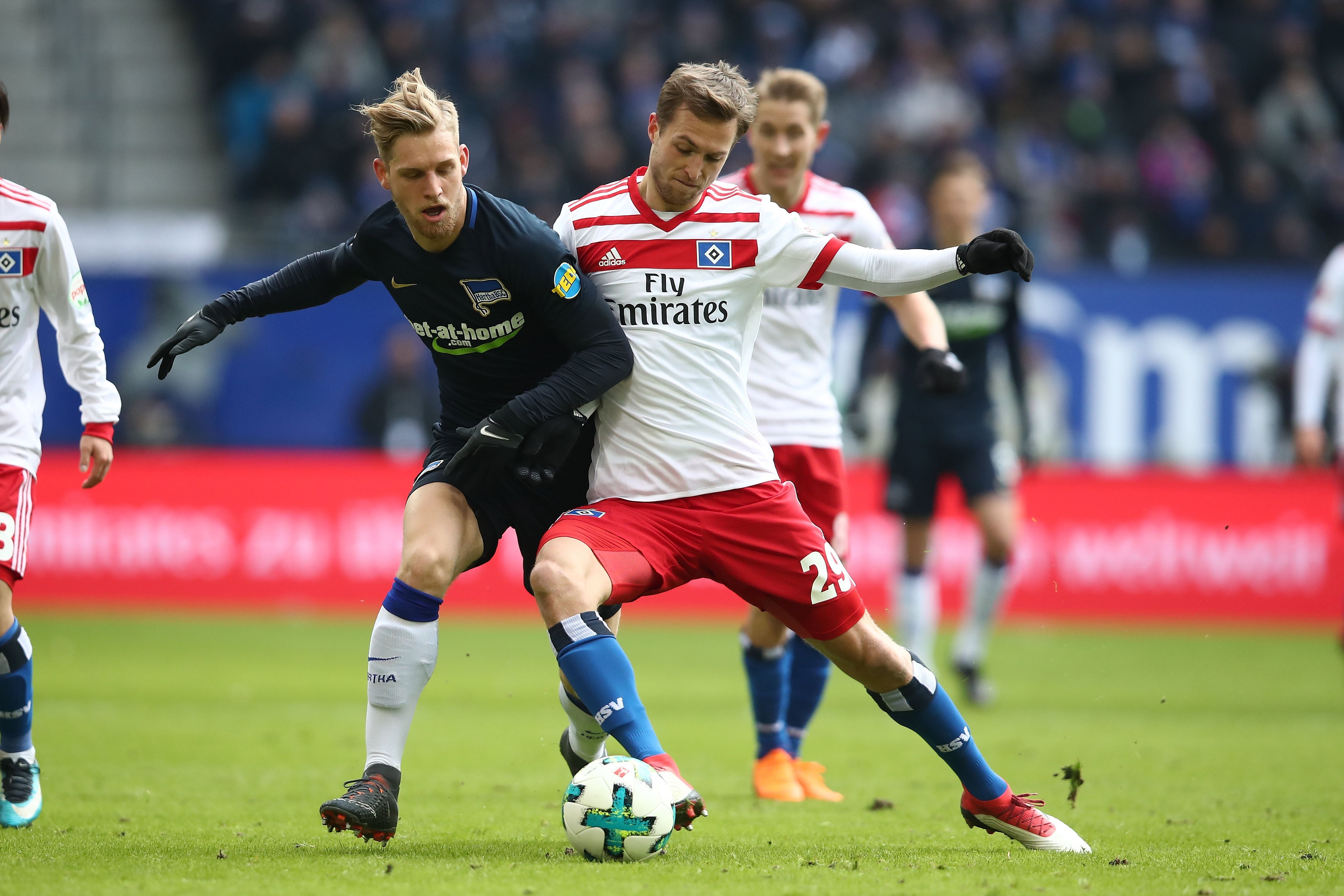 Matti Steinmann Arne Meier Hamburger SV Hertha BSC Bundesliga 17032018