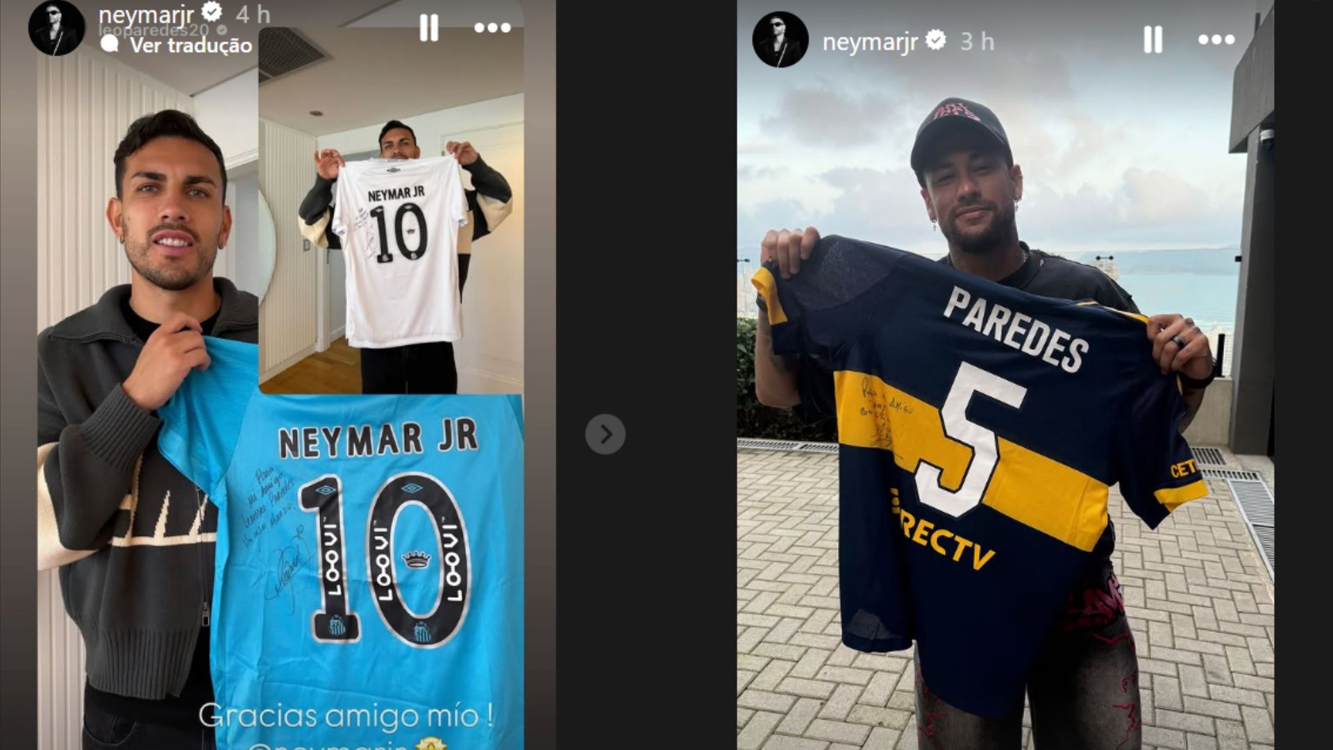 Paredes Santos Neymar Boca Juniors