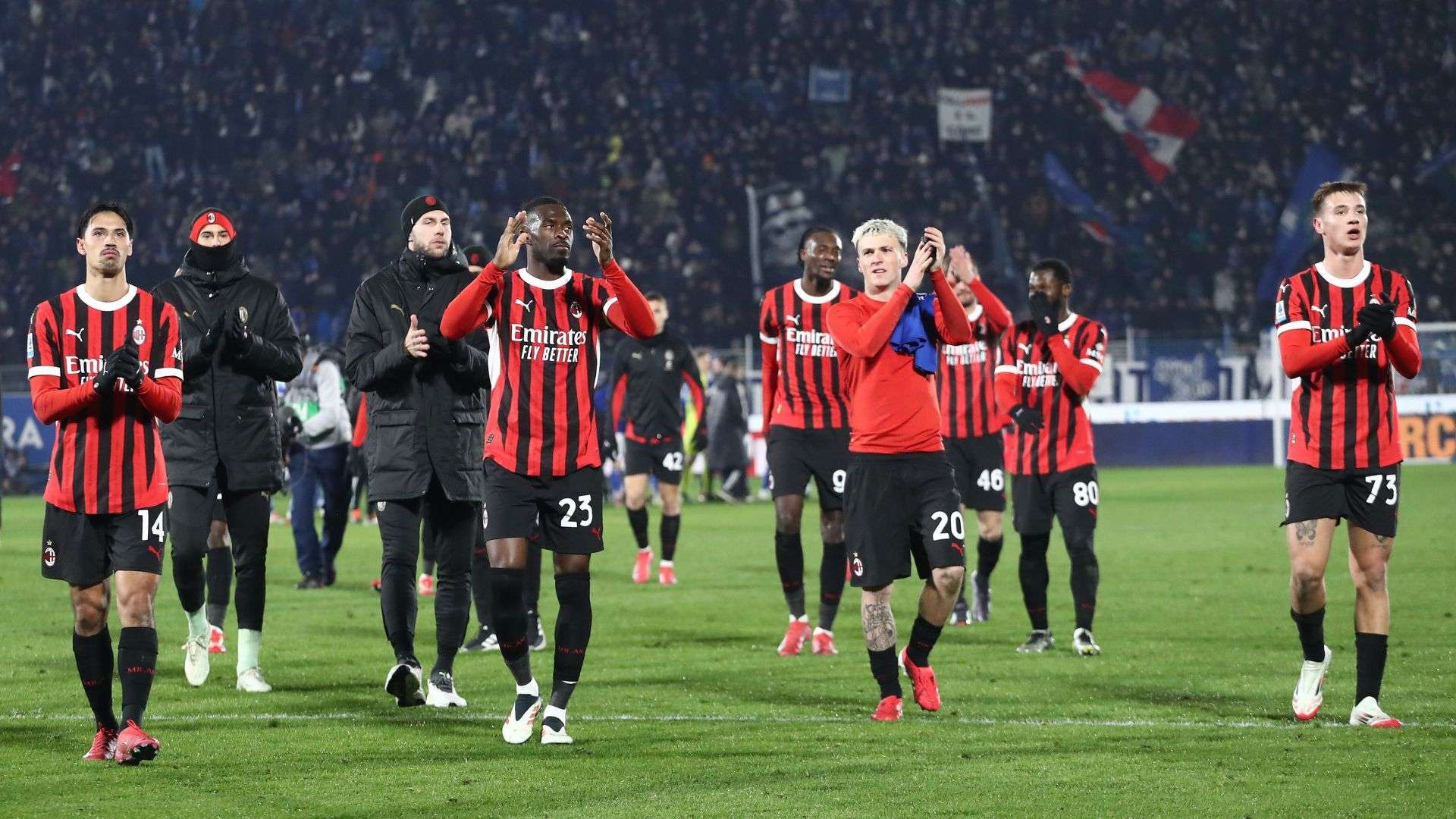 Milan players celebrating