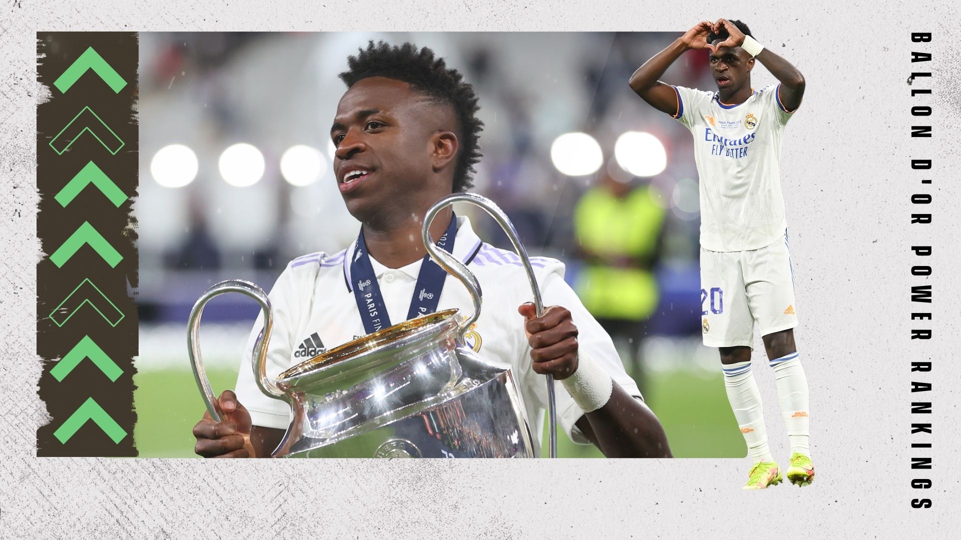 Vinicius Junior Ballon d'Or Rankings GFX