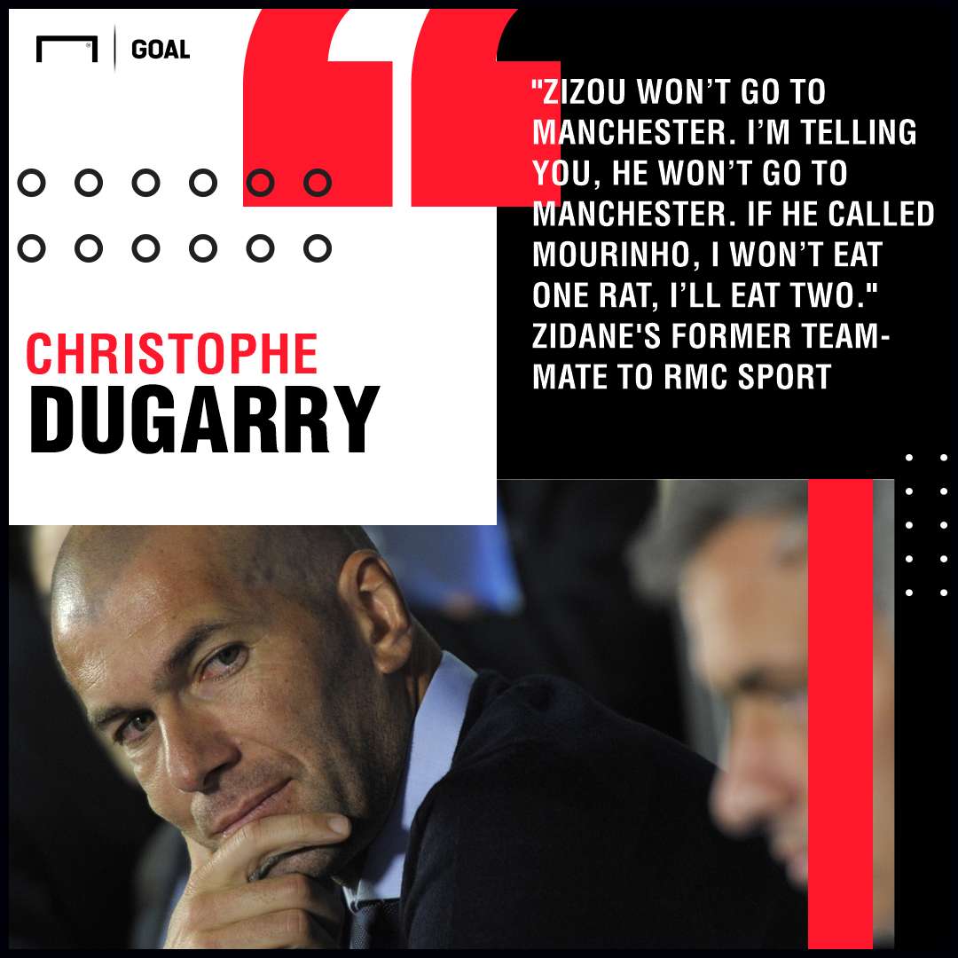 Zinedine Zidane won't join Manchester United Christophe Dugarry