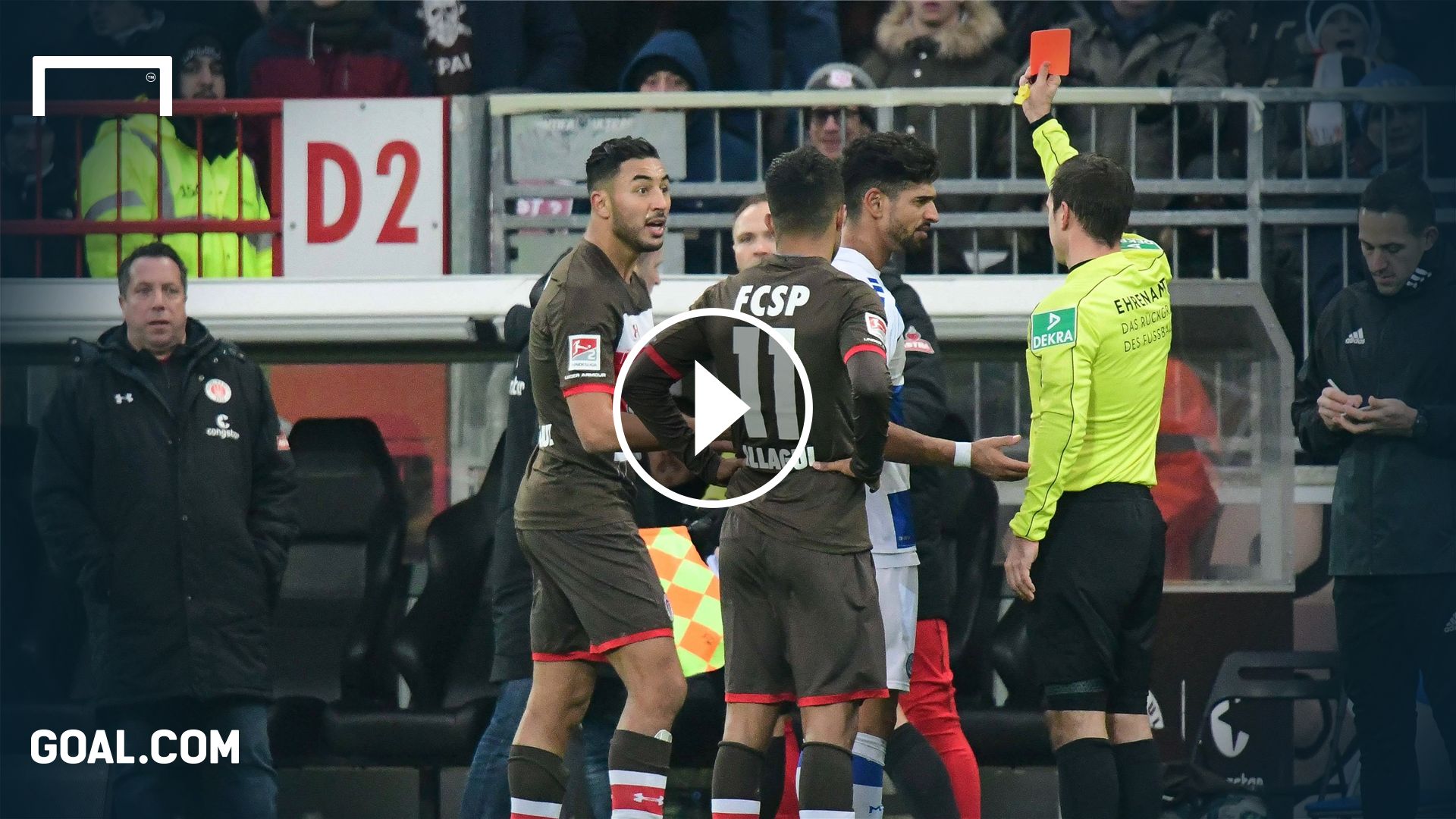 GFX Aziz Bouhaddouz Red Card