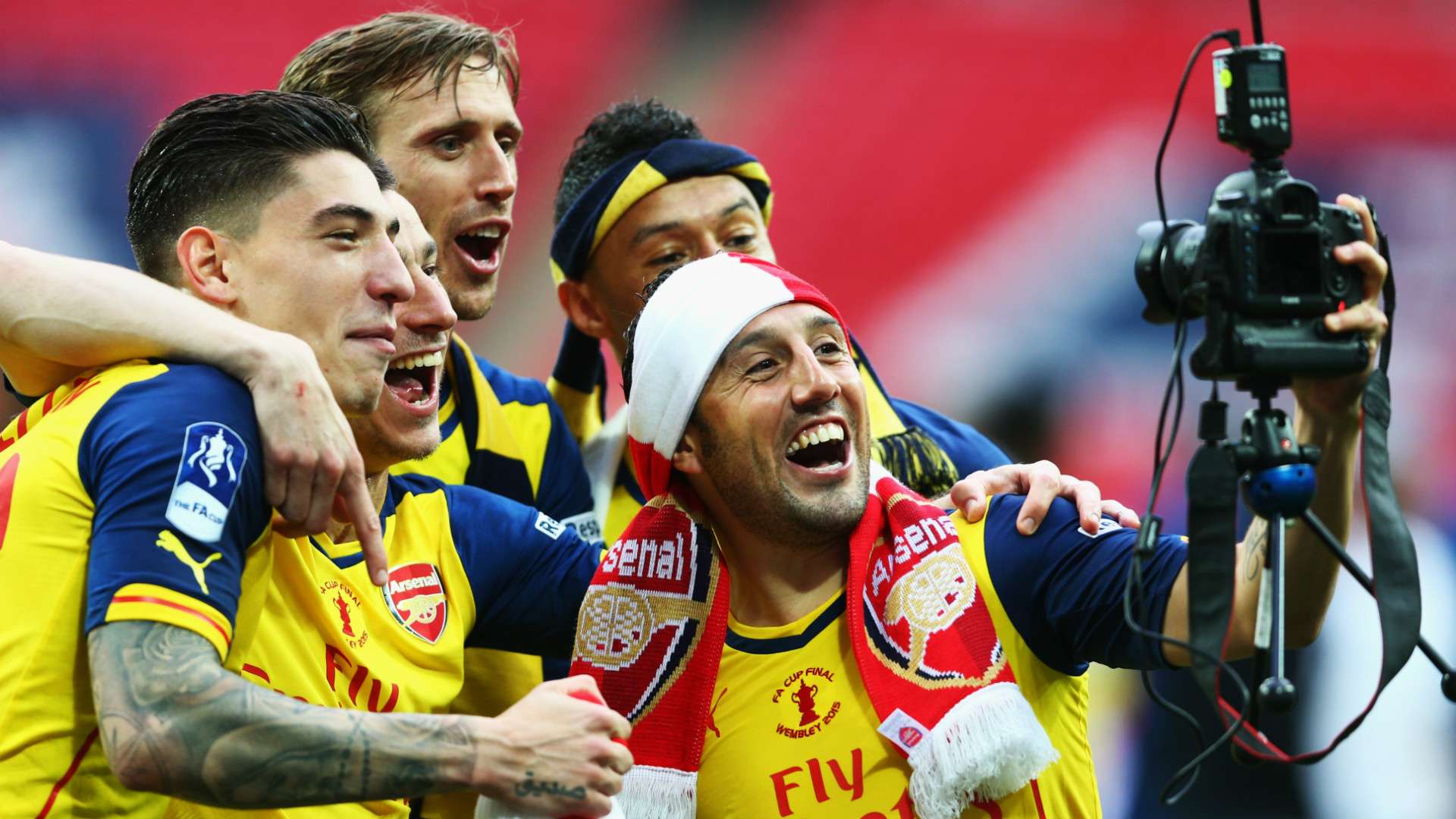 Santi Cazorla Nacho Monreal Hector Bellerin Arsenal FA Cup