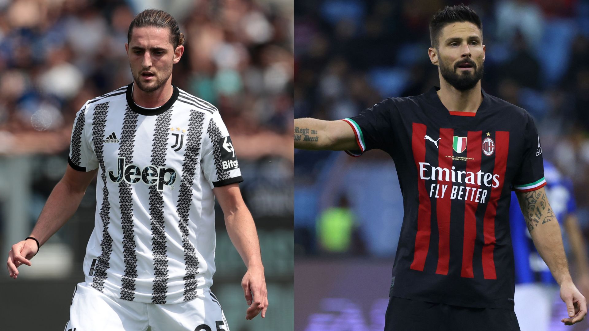 Juventus AC Milan Rabiot Giroud Serie A
