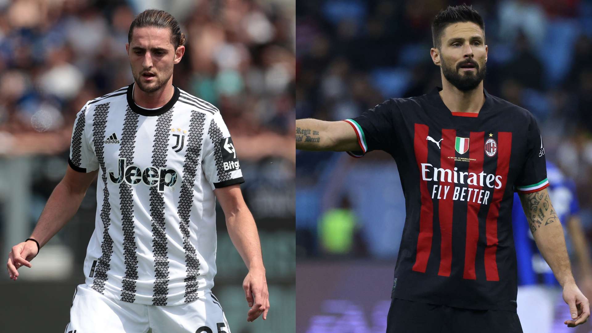 Juventus AC Milan Rabiot Giroud Serie A