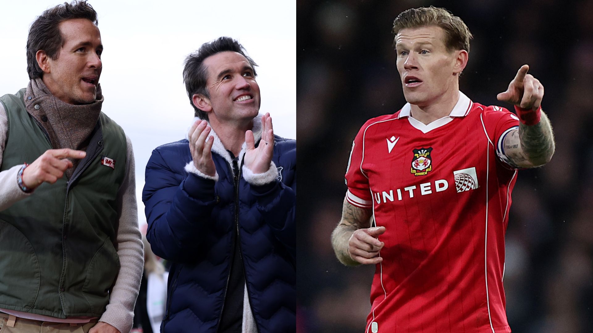 James McClean Ryan Reynolds Rob Mac Wrexham