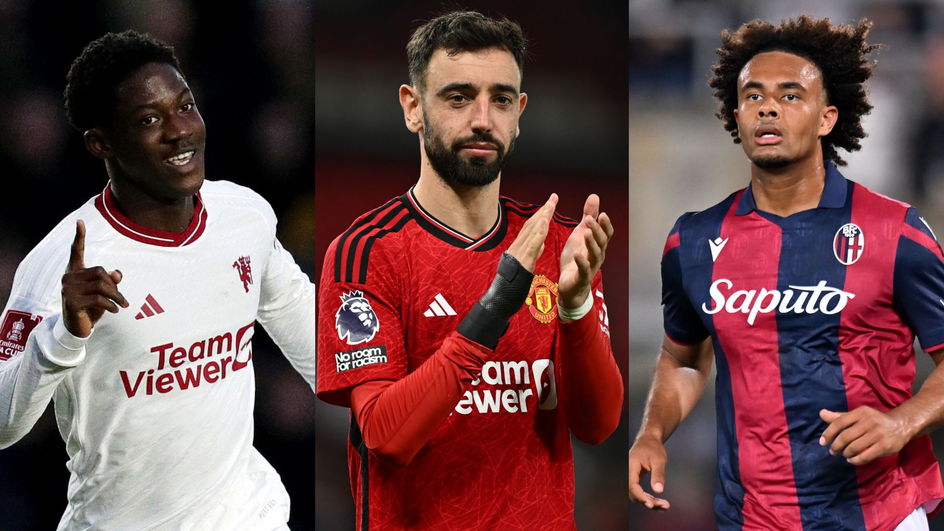 Kobbie Mainoo Bruno Fernandes Joshua Zirkzee