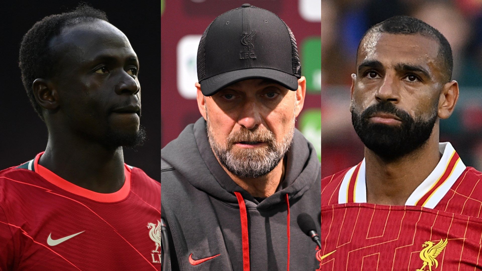 Sadio Mane Jurgen Klopp Mohamed Salah
