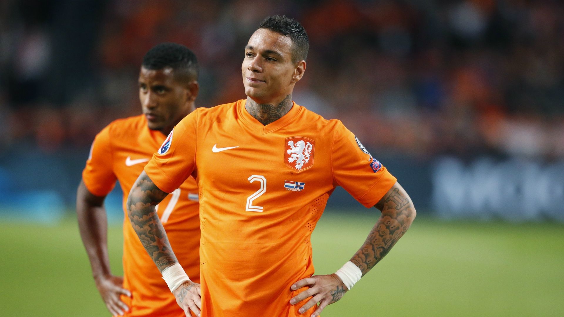 Van der Wiel Narsingh Netherlands Iceland Euro Qualifier 09032015