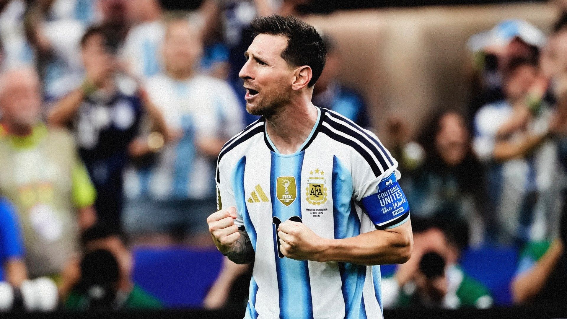 Lionel Messi Argentina player ratings Austria World Cup GFX