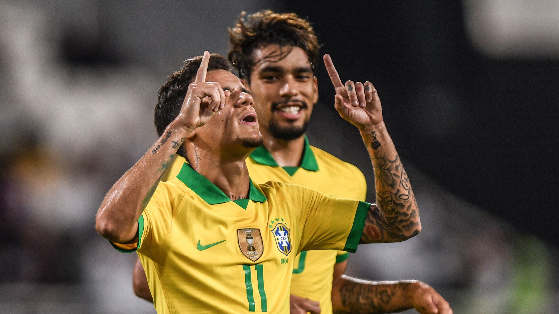 Coutinho Lucas Paquetá Brasil Coreia do Sul Amistoso 19 11 2019