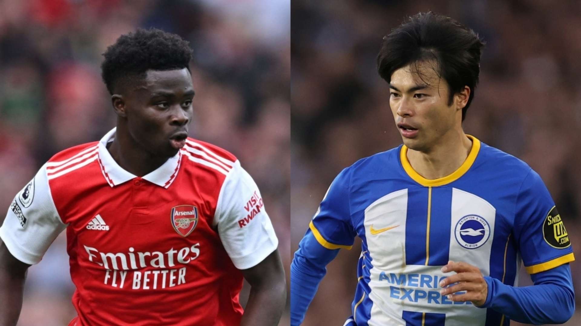 Bukayo Saka Arsenal Kaoru Mitoma Brighton