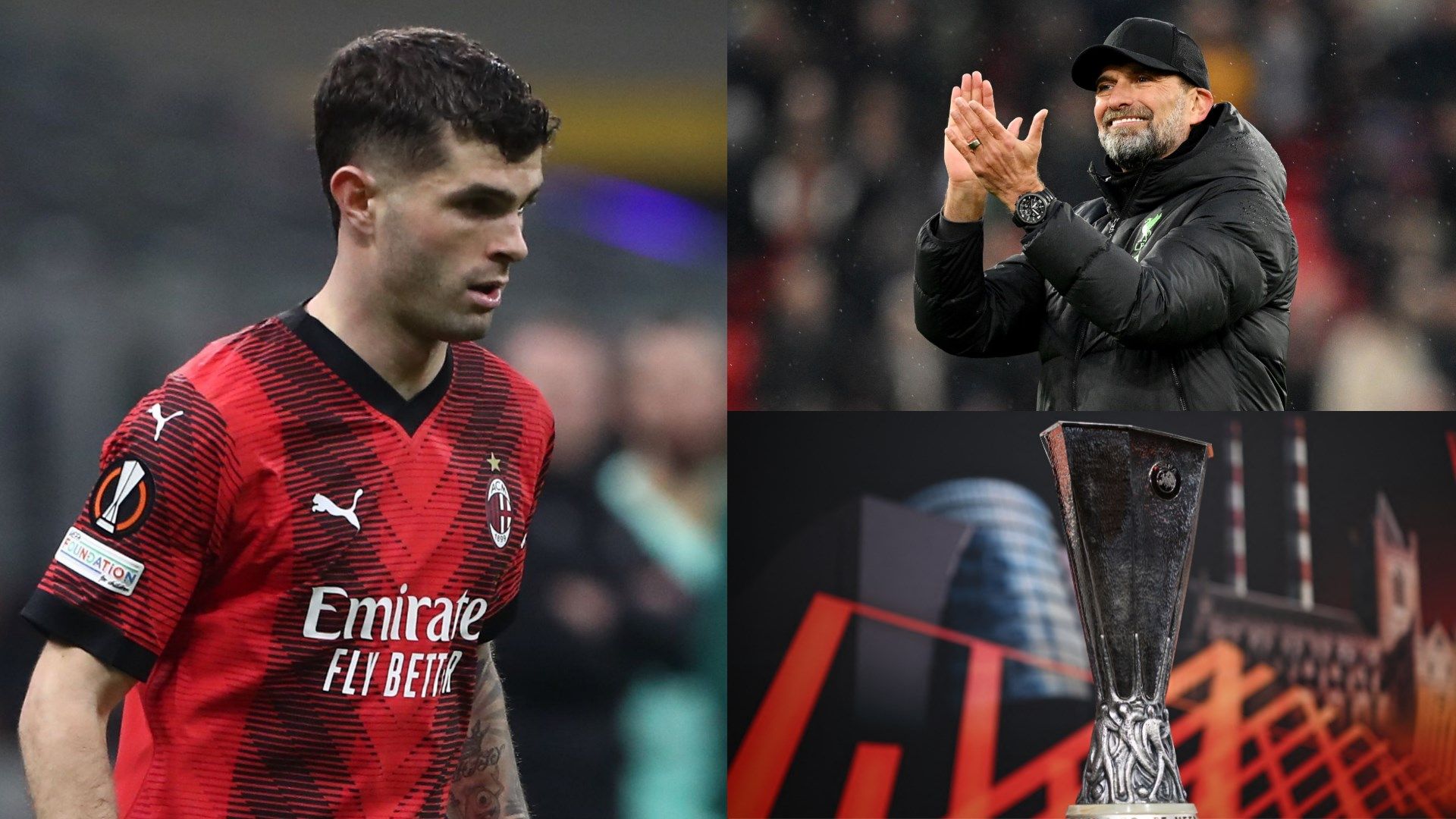 Christian Pulisic AC Milan Jurgen Klopp Liverpool Europa League trophy