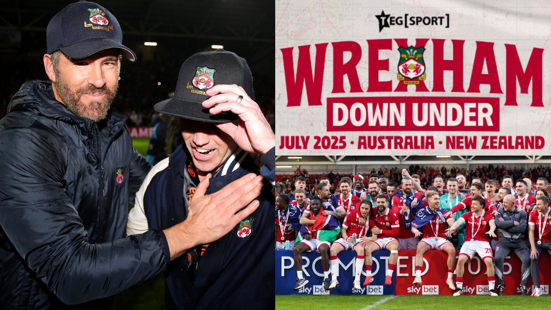 Wrexham swap America for Australia! Ryan Reynolds & Rob McElhenney taking Red Dragons Down Under in 2025 as pre-season tour fixtures announced | Goal.com UK