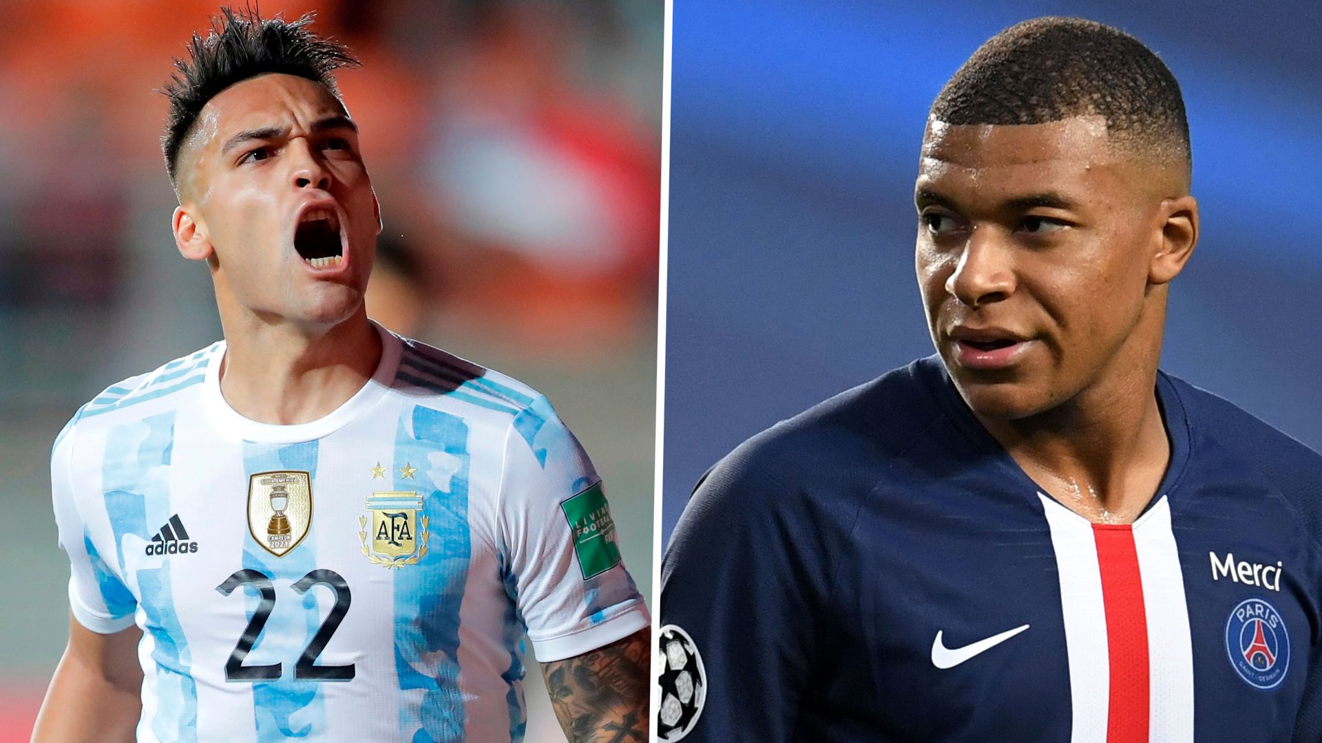 Lautaro Martinez, Kylian Mbappe GFX