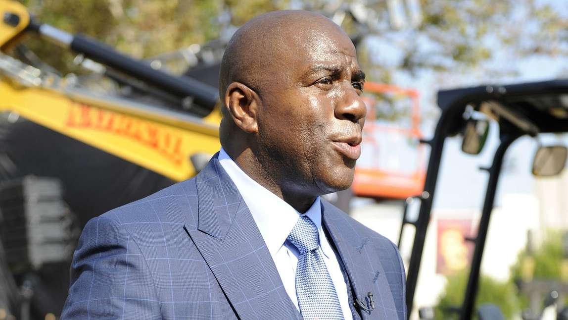 Magic Johnson LAFC groundbreaking 08232016