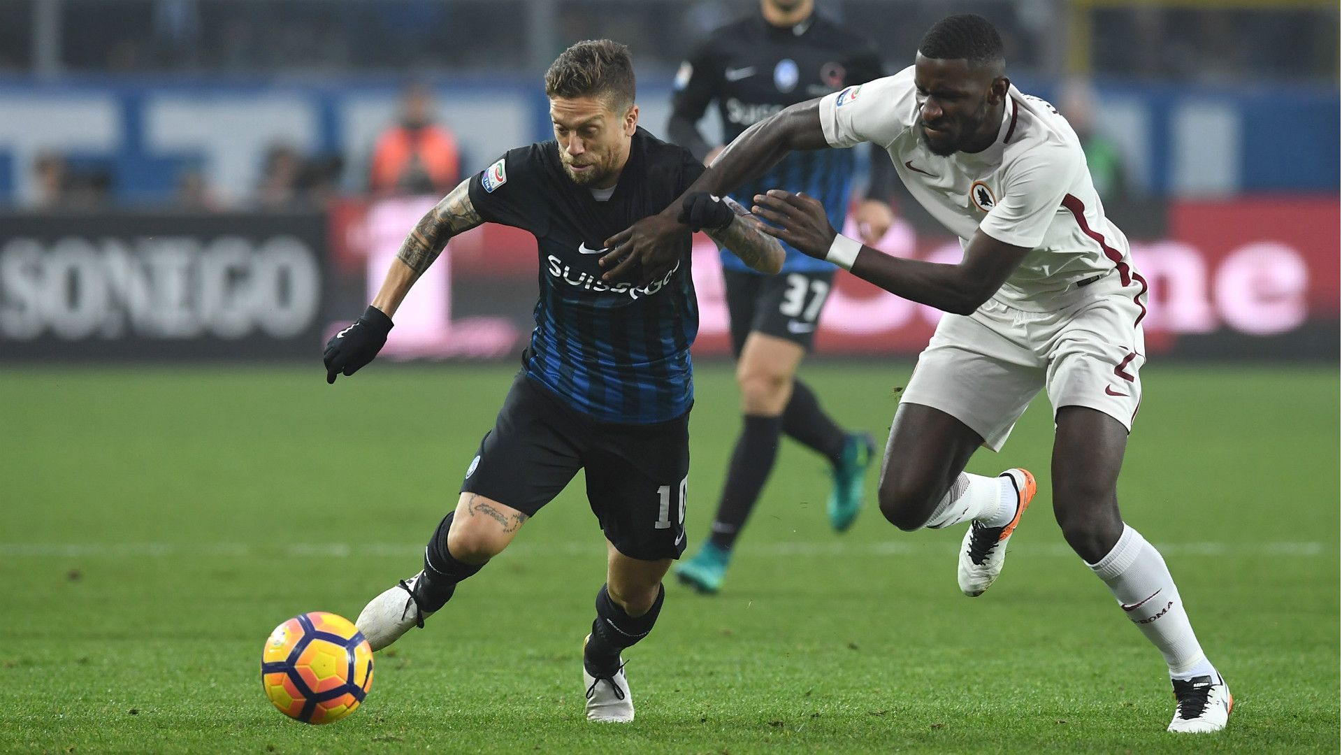 Alejandro Gomez Antonio Rudiger Atalanta Roma