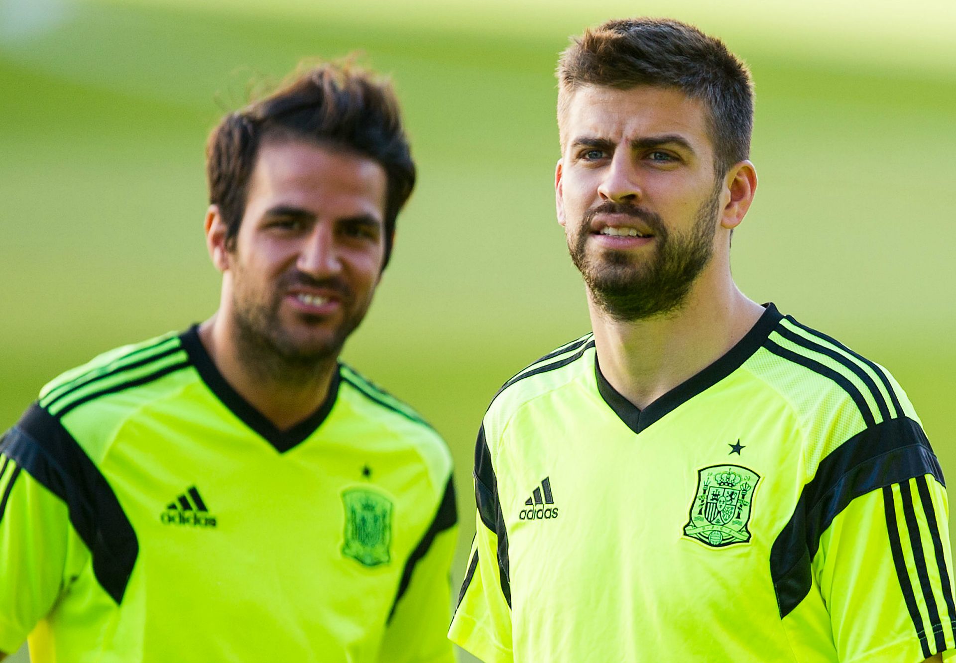 Cesc Fabregas Gerard Pique Spain