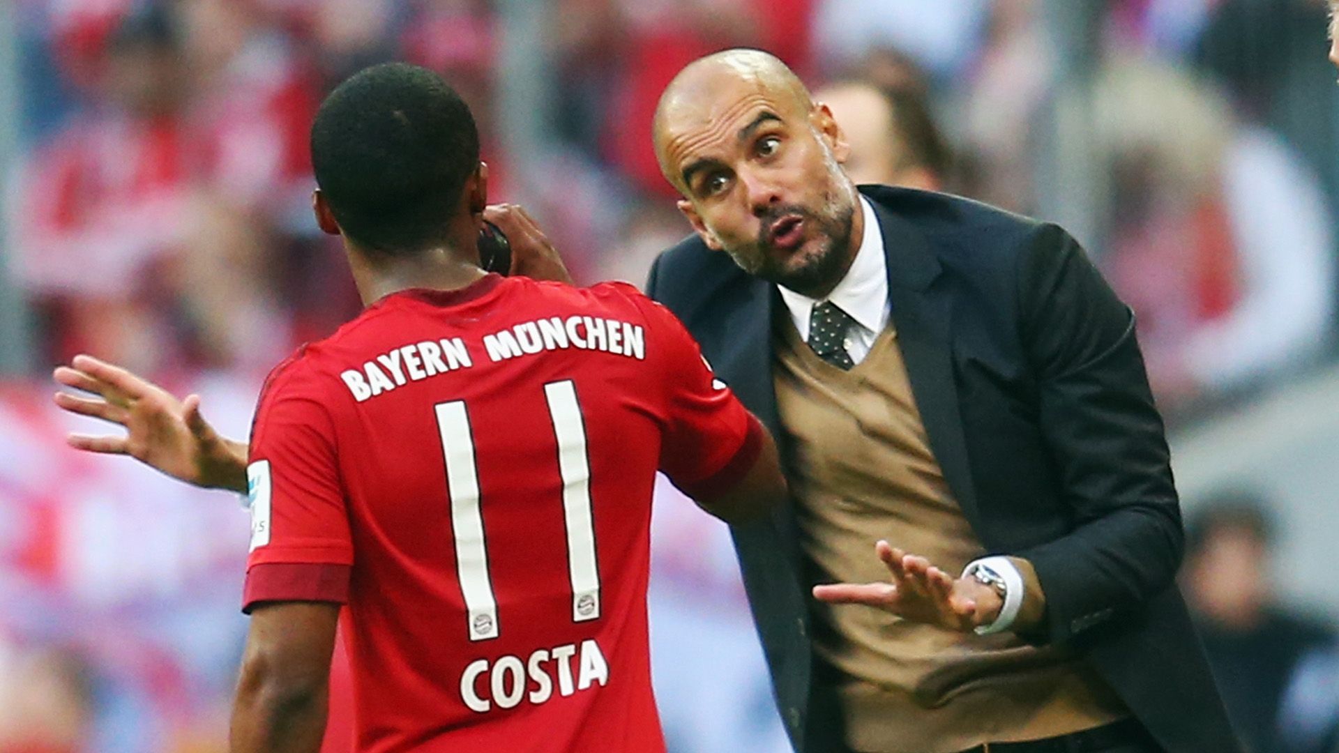 Douglas Costa Pep Guardiola Bayern Munich 04102015