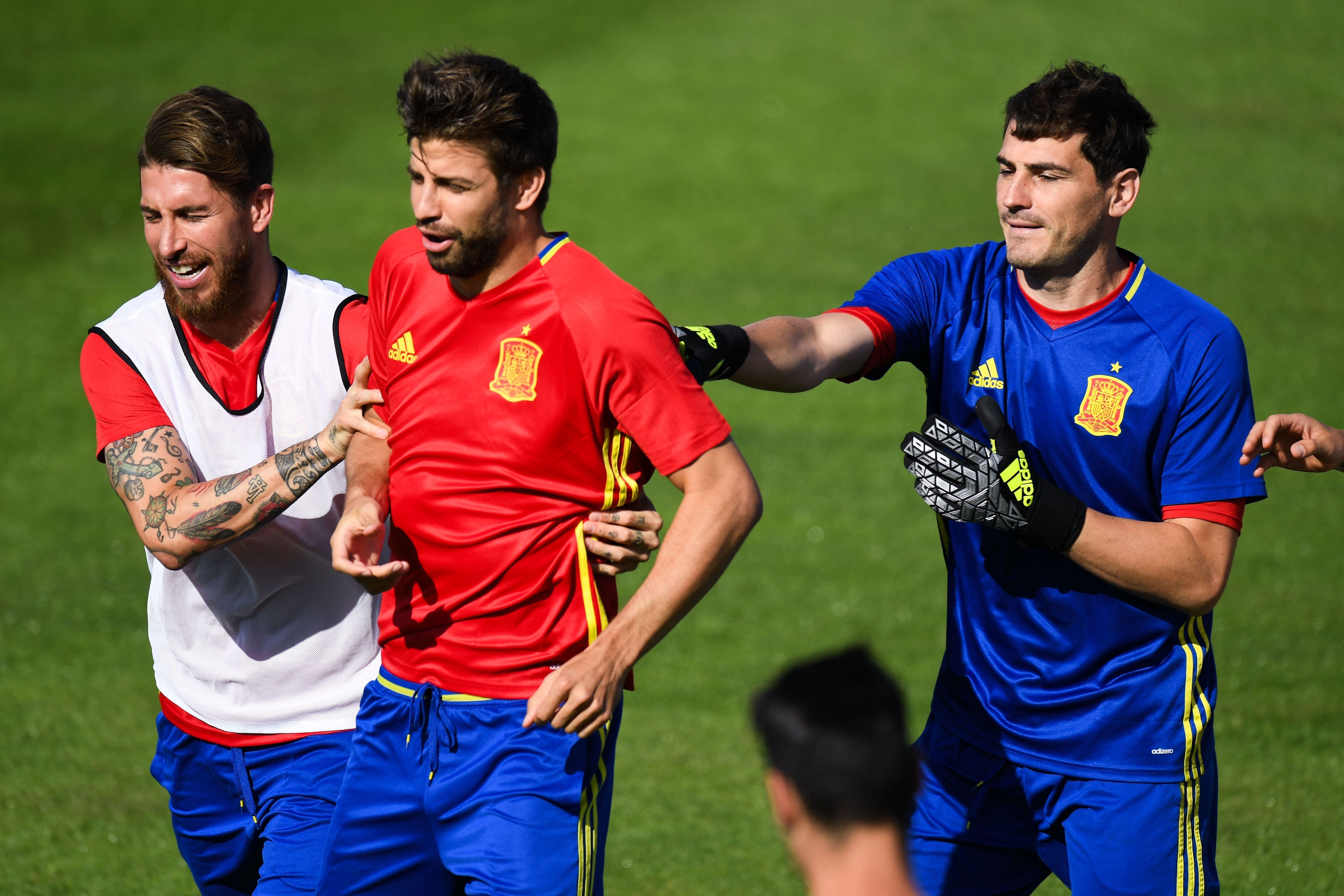 Sergio Ramos Gerard Pique Iker Casillas