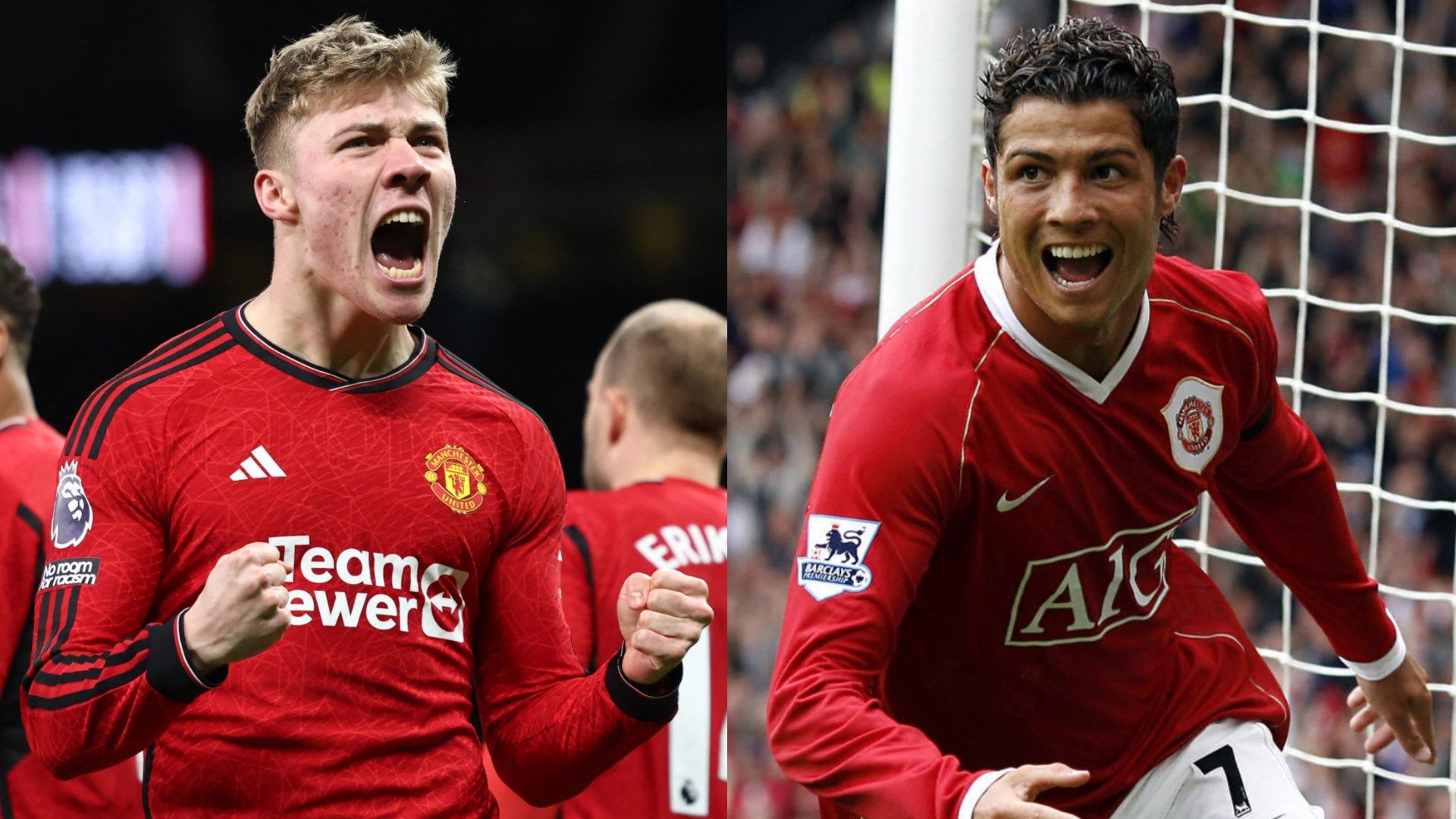 Rasmus Hojlund Cristiano Ronaldo Manchester United split