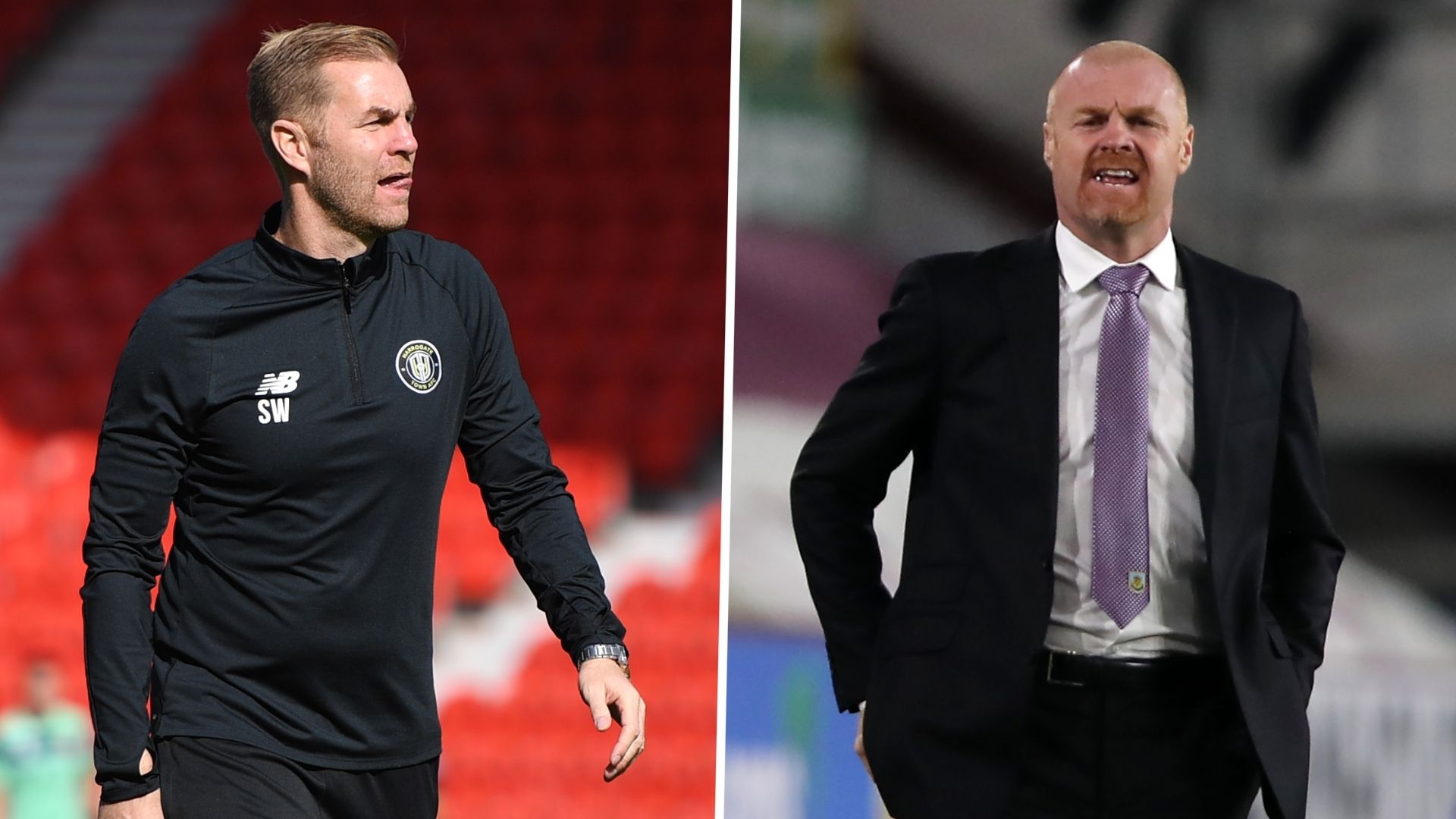 Simon Weaver Harrogate Town Sean Dyche Burnley