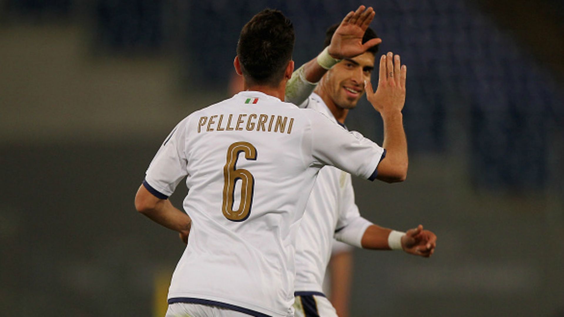 Lorenzo Pellegrini Italy U21 maglia bianca