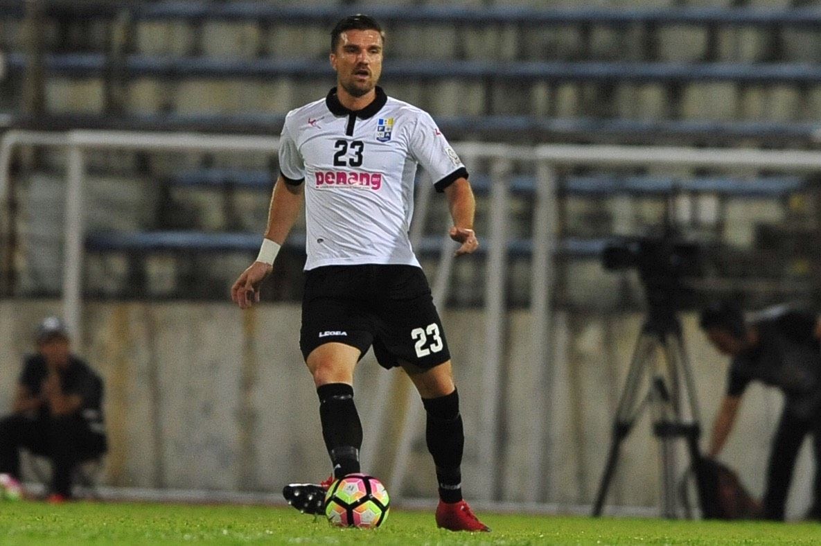 Pulau Pinang's Andrew Russell playing against Selangor 21/1/2017