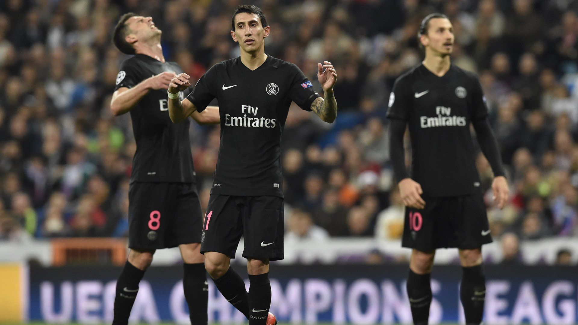 Thiago Motta Angel Di Maria Zlatan Ibrahimovic
