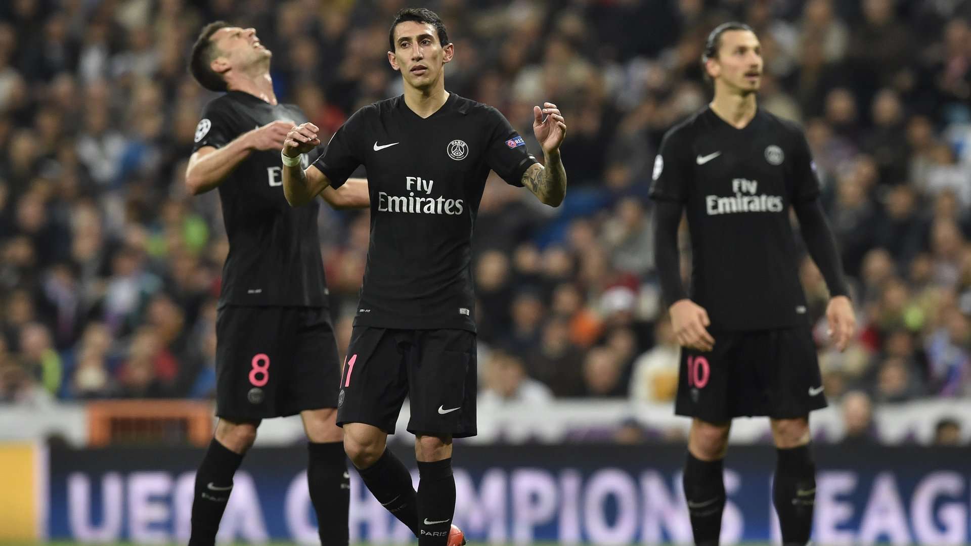 Thiago Motta Angel Di Maria Zlatan Ibrahimovic
