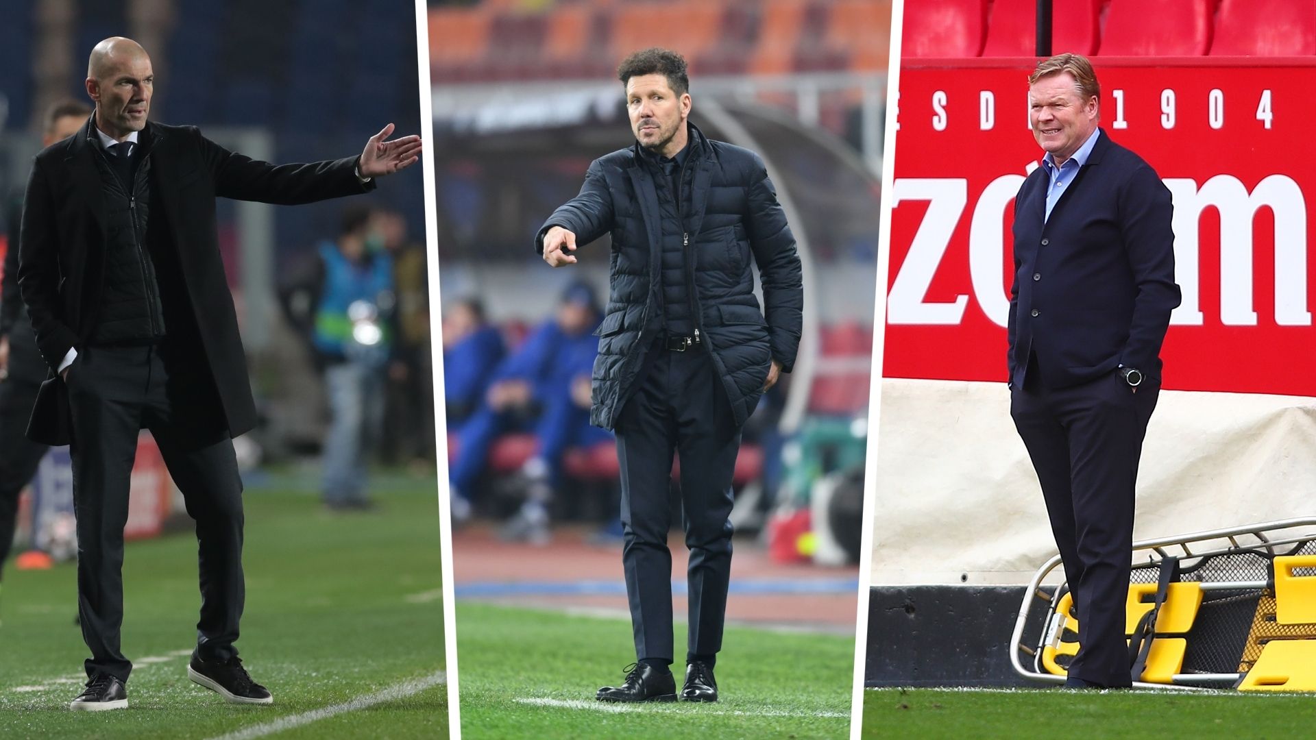 Who wins la lig Zidane, Simeone, Koeman