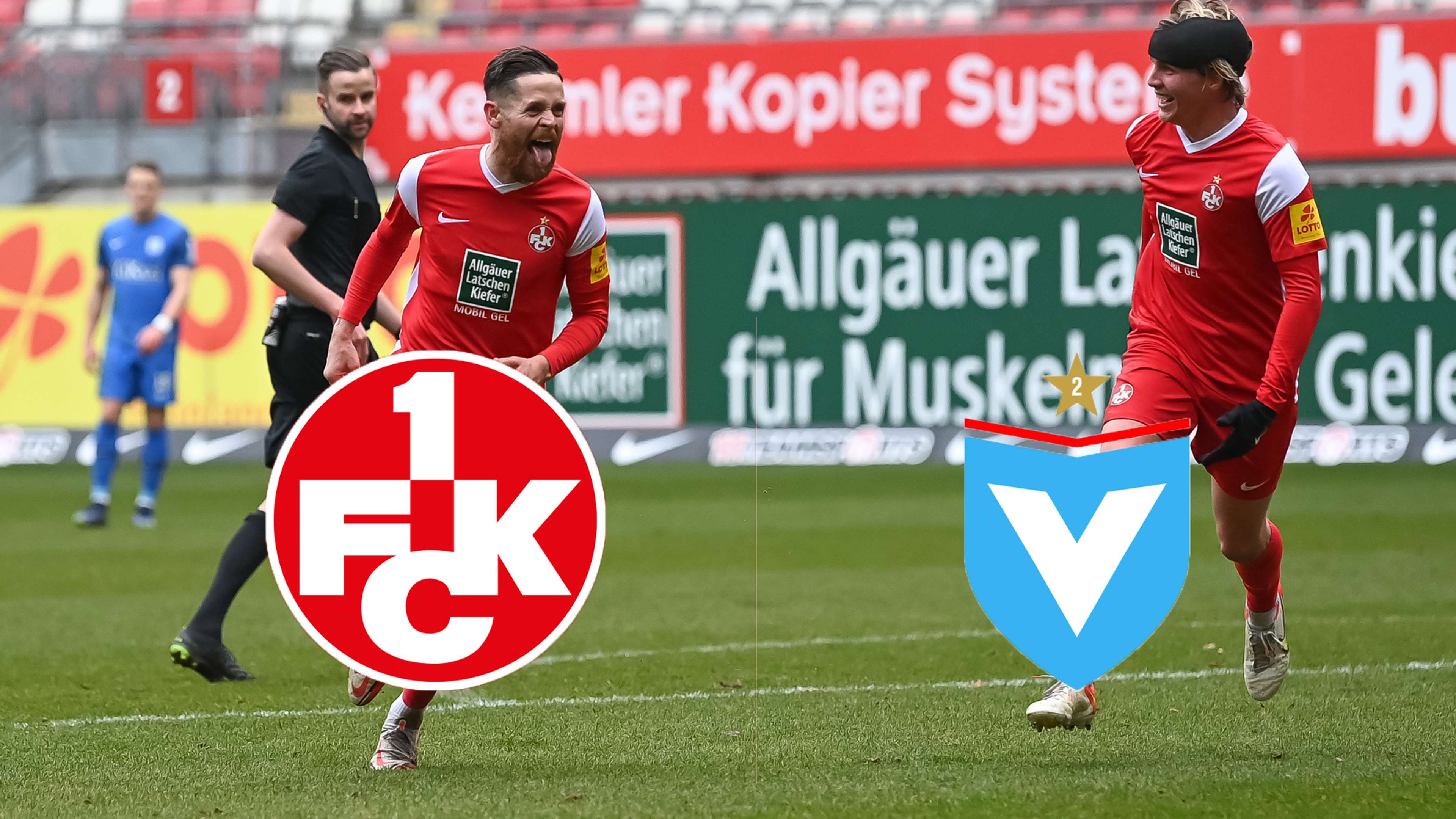 1. FC Kaiserslautern Mike Wunderlich jubelt 3. Liga viktoria berlin