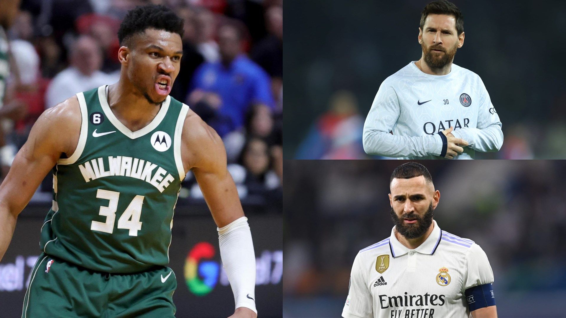 Karim Benzema Messi Giannis Antetokounmpo