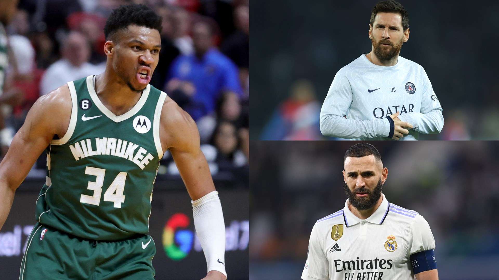 Karim Benzema Messi Giannis Antetokounmpo