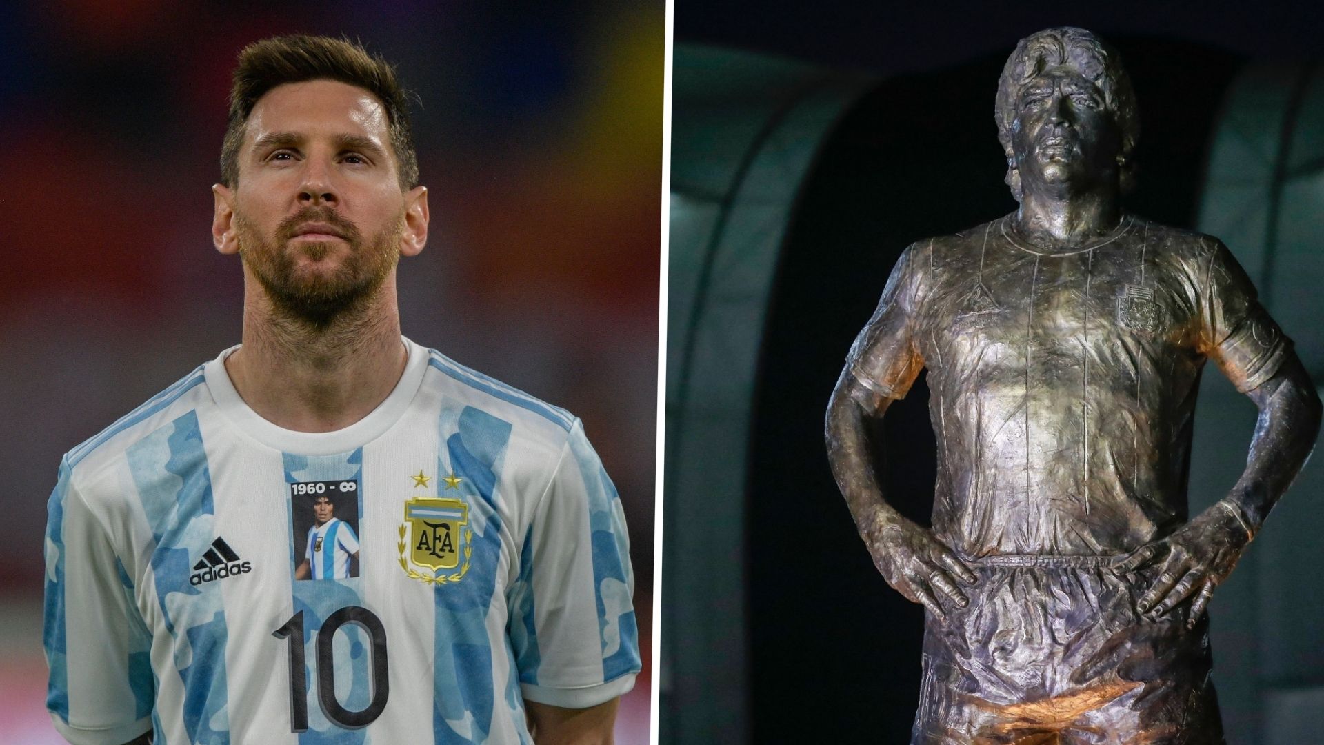 Messi Maradona tribute