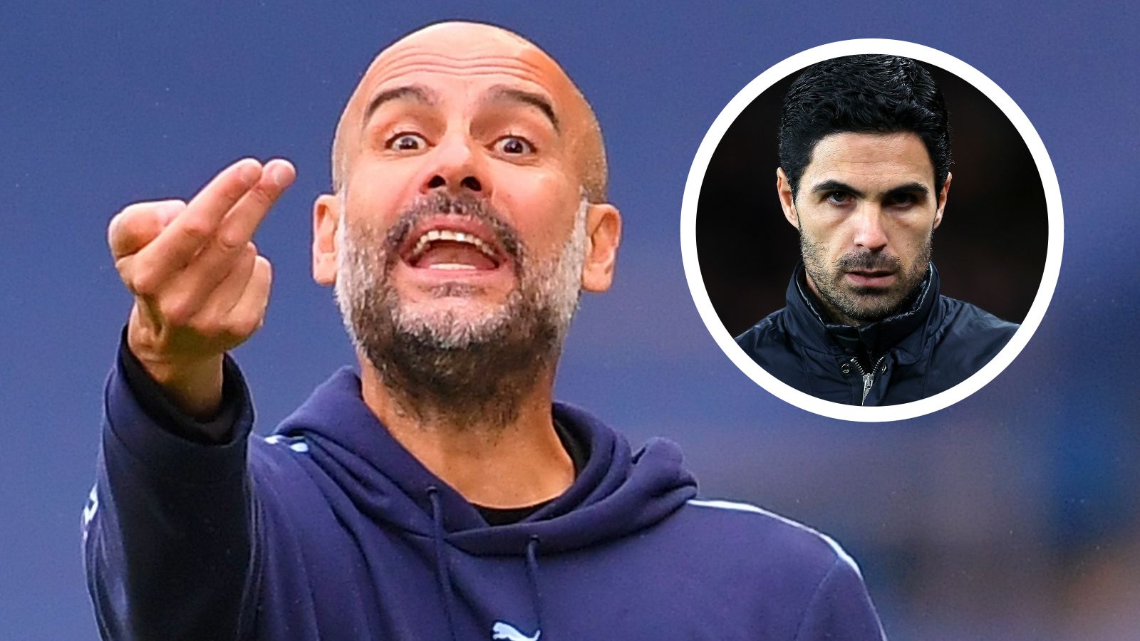 Pep Guardiola, Mikel Arteta overlay