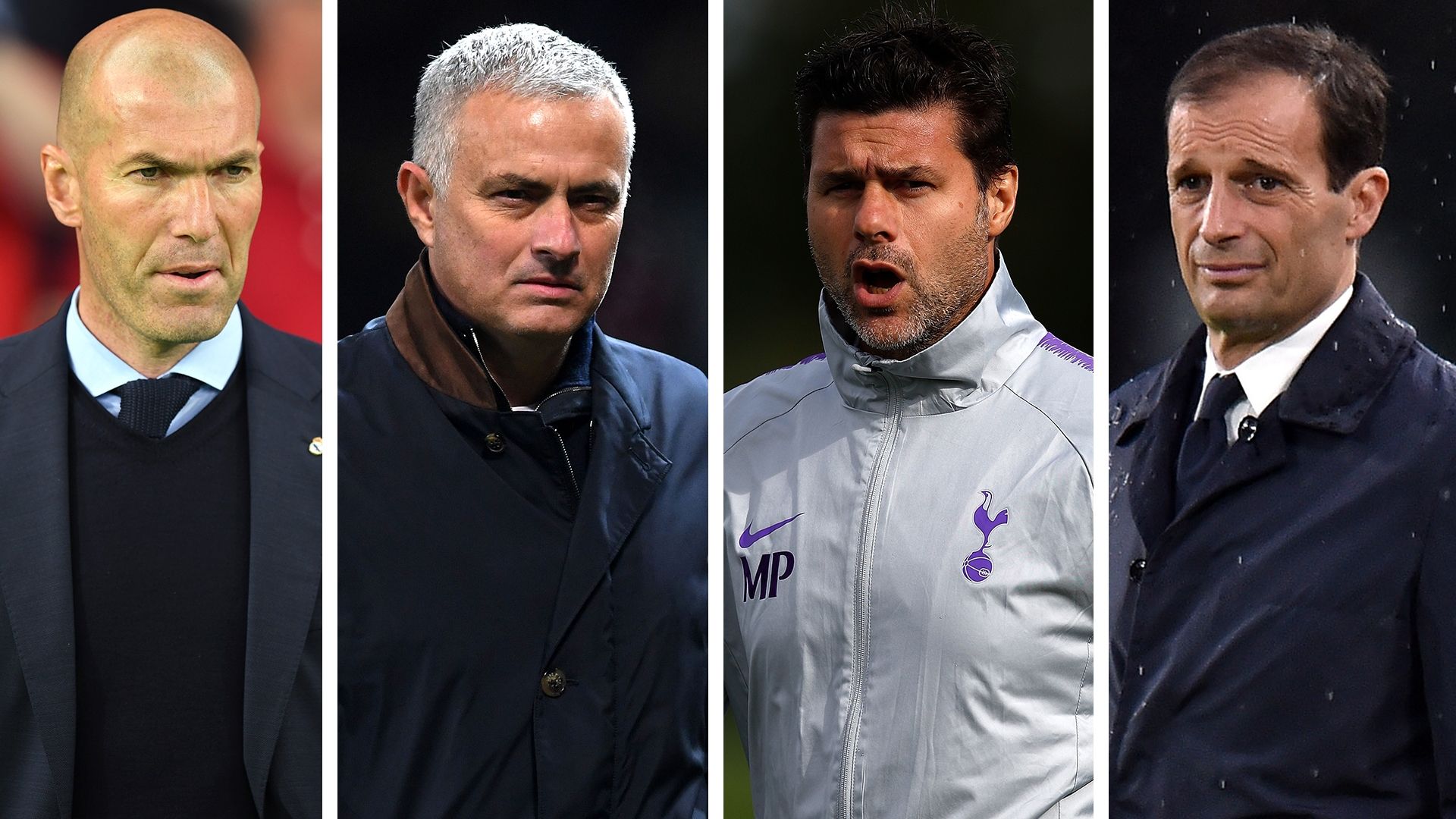 Zinedine Zidane Jose Mourinho Mauricio Pochettino Massimiliano Allegri