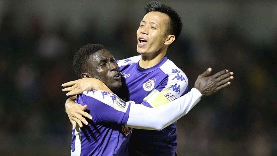 Nguyen Van Quyet - Pape Omar Faye Sai Gon FC vs Ha Noi FC Round 17 V.League 2019