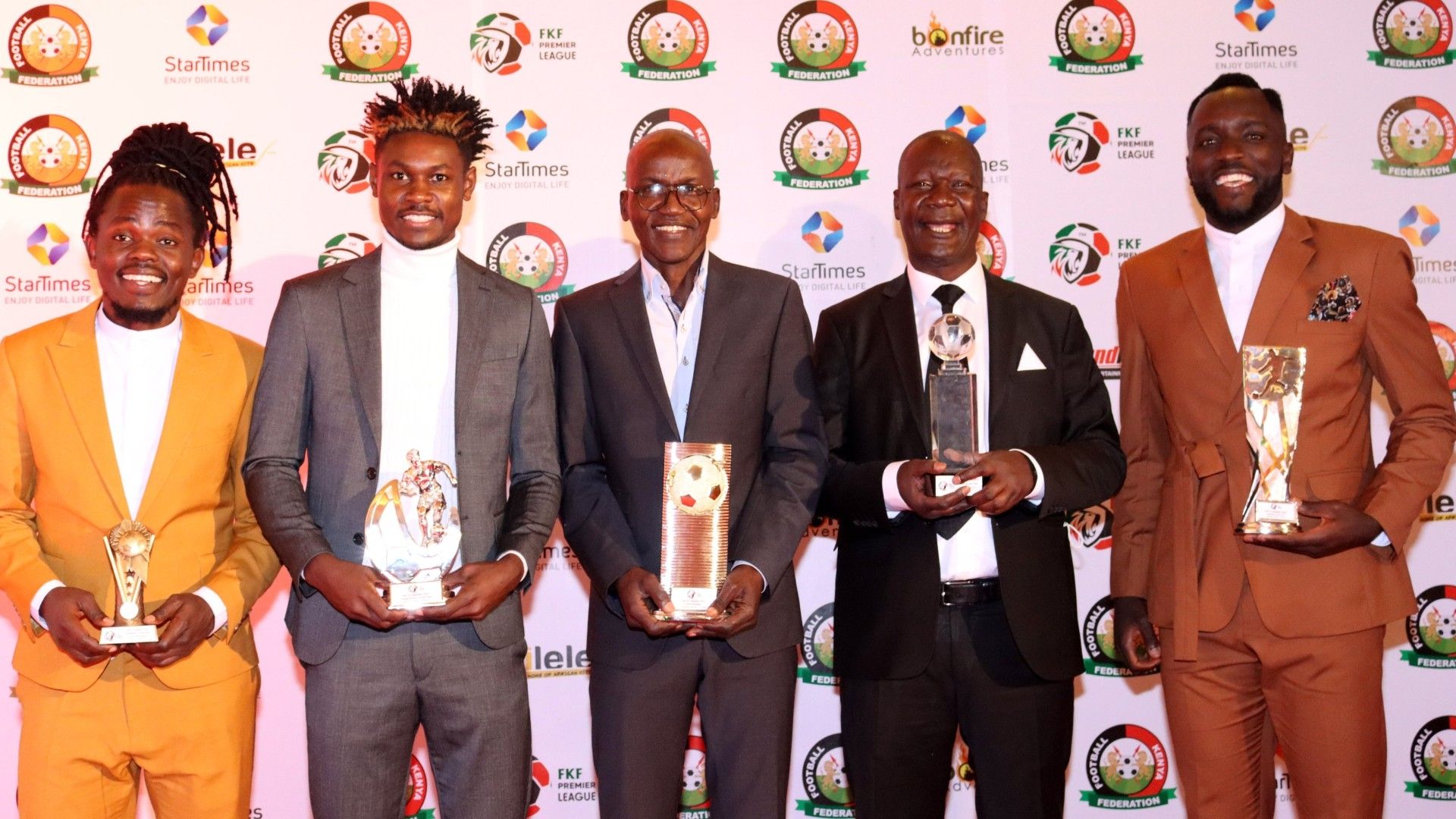 Tusker coach Robert Matano, Eugine Asike.