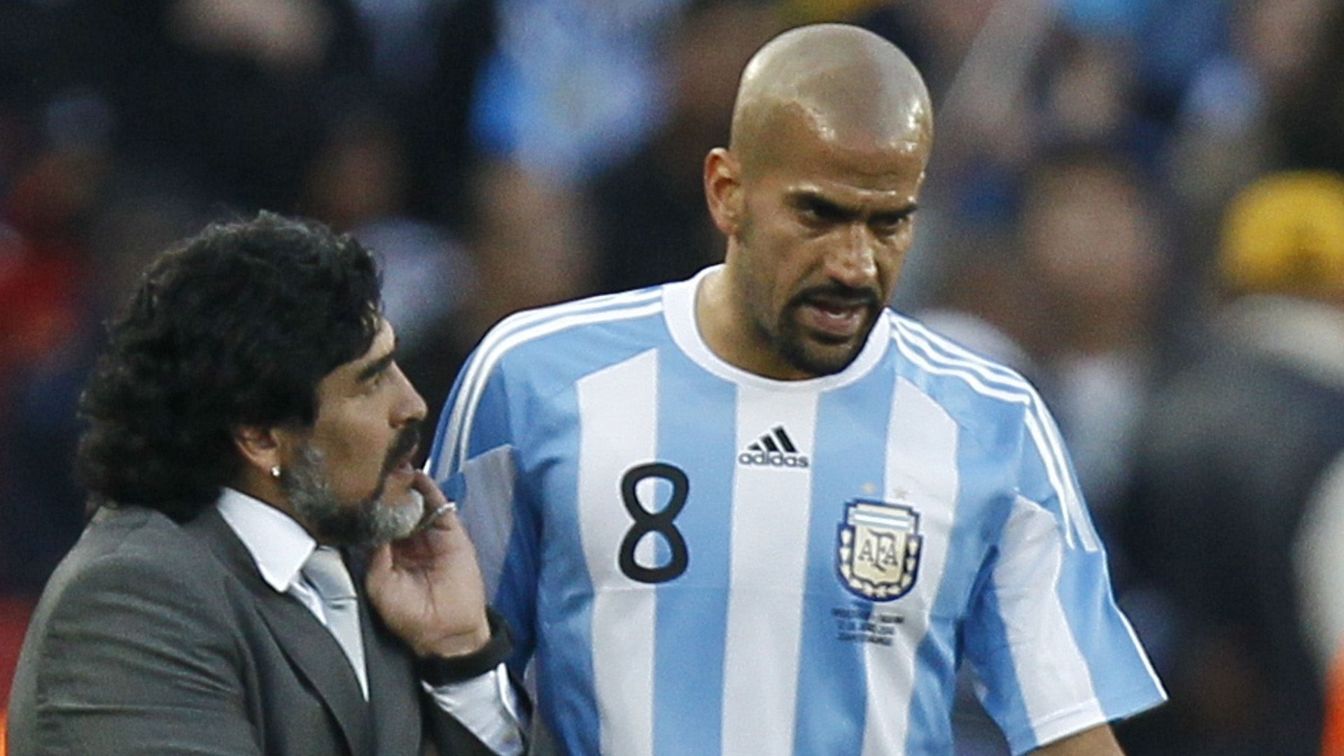 Maradona Veron Argentina 2010