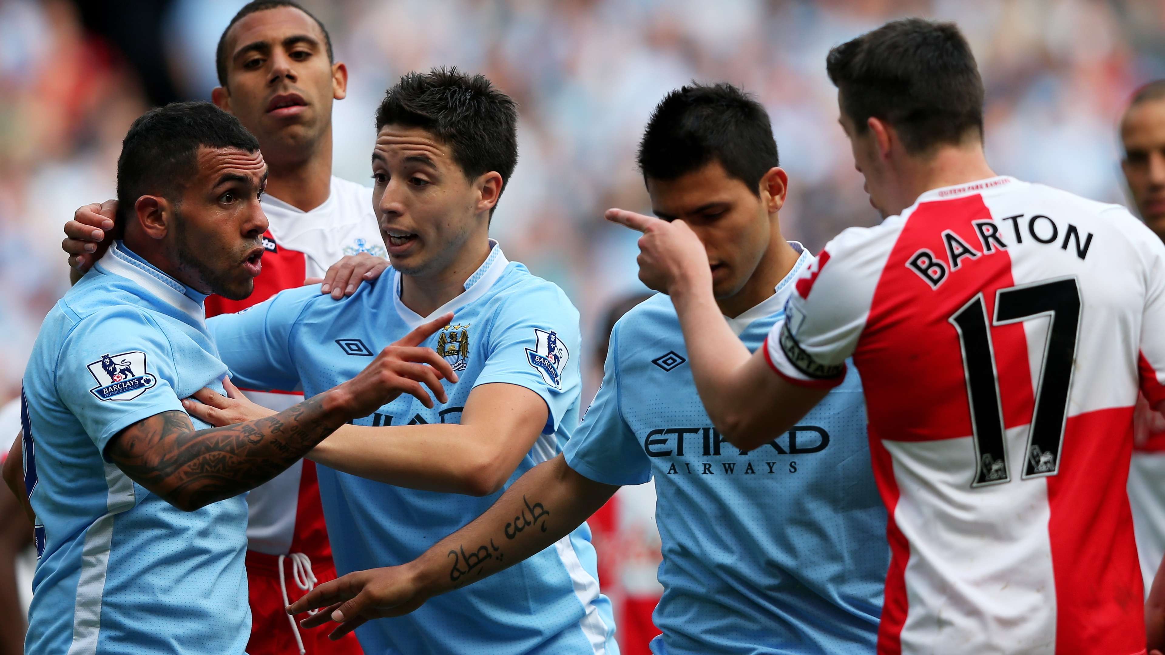 Joey Barton QPR Carlos Tevez Manchester City Premier League