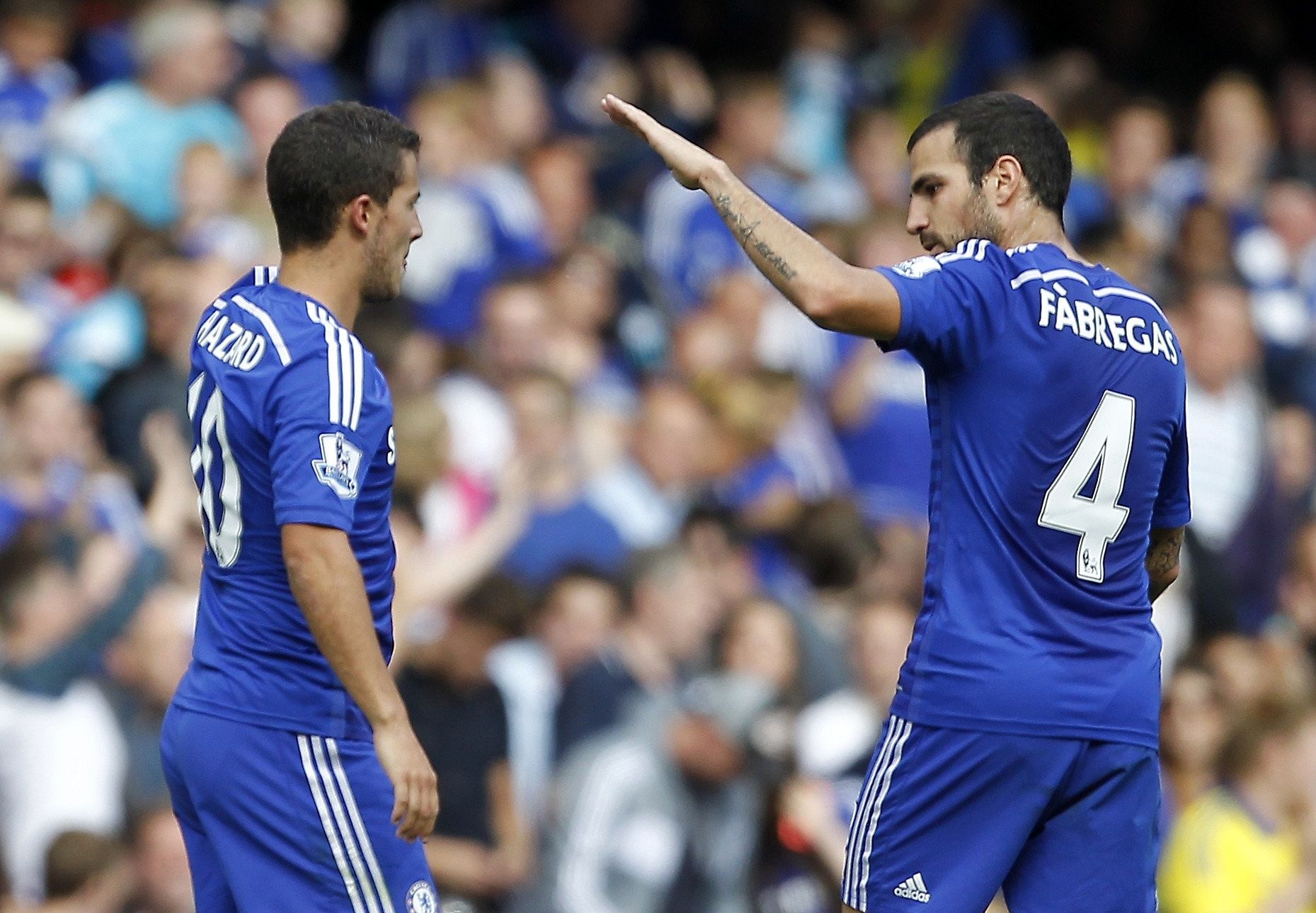 Eden Hazard Cesc Fabregas Chelsea