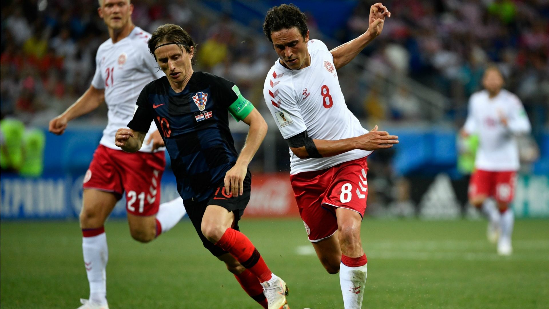 Thomas Delaney Luka Modric Croatia Denmark World Cup 01072018