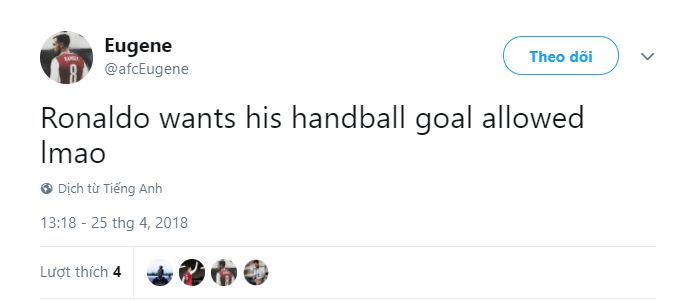 Ronaldo performance's reaction