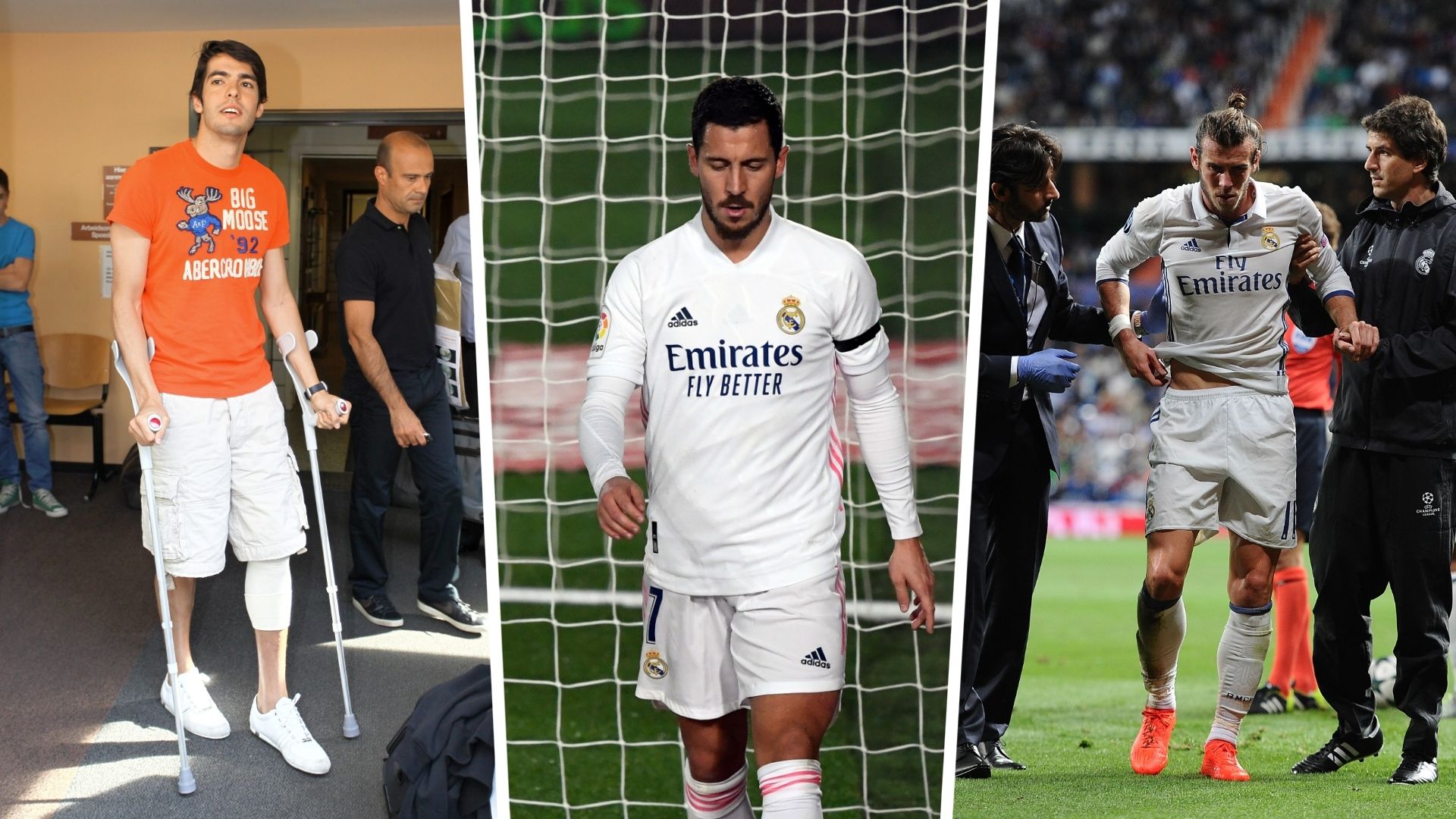 Hazard bale kaka Real Madrid injuries