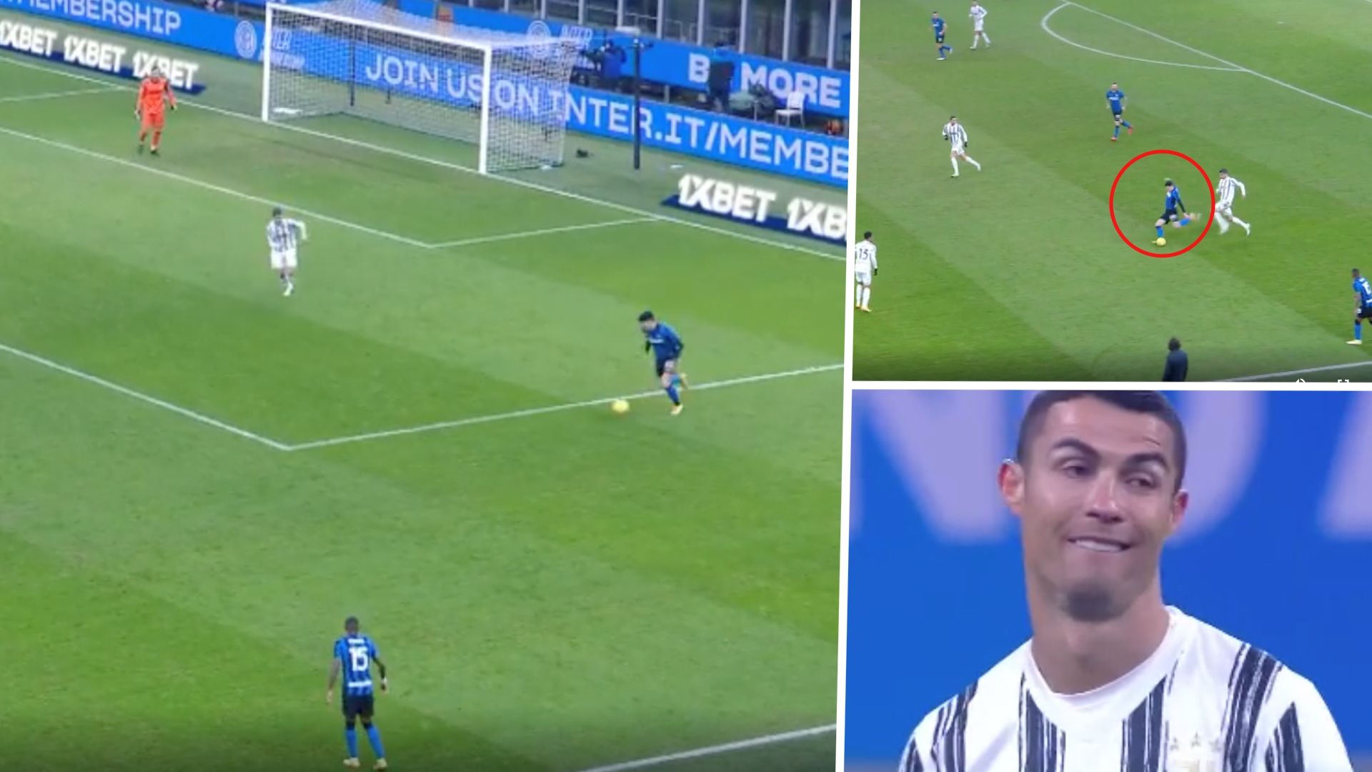 Inter Mailand Bastoni Barella Pass Juve CR7