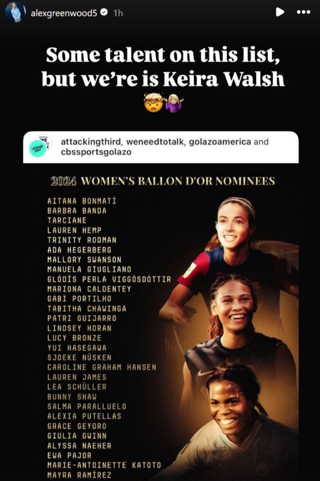 Keira Walsh Alex Greenwood Insta