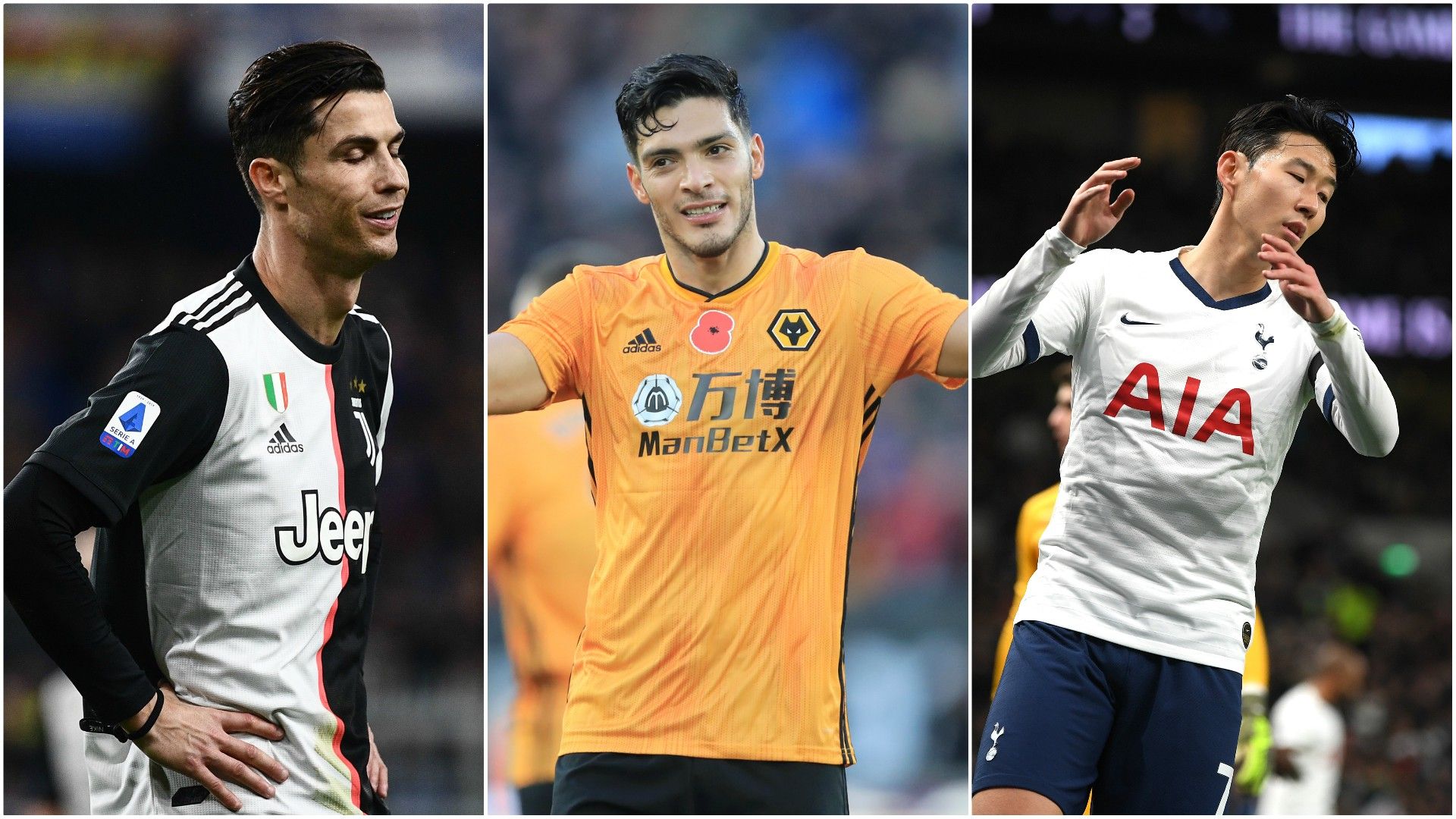 Cristiano Ronaldo Heung-Min Son Raúl Jiménez